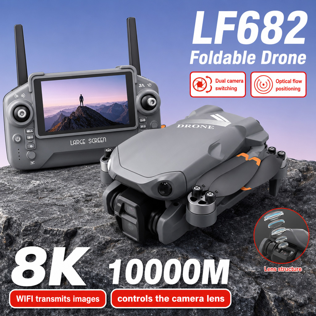 Drone Controller Screen - Drone Aereo LF682 con Doppia Fotocamera
